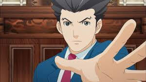 phoenix wright reaching out a hand to the forground